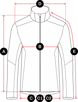 The front part of the jacket