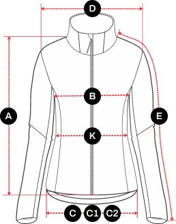 Przednia część kurtki